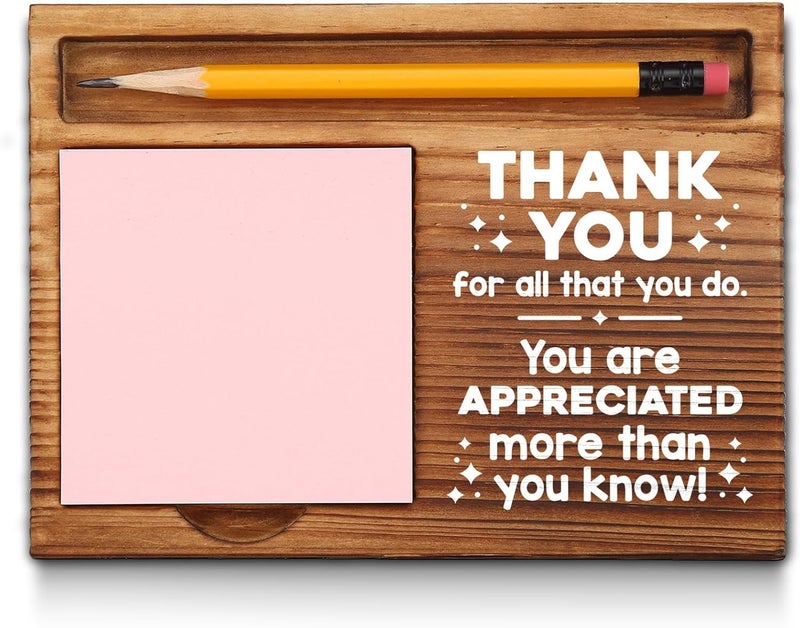 akeke Teacher Sticky Note Holder, Thank You Teacher Appreciation Gifts from Student Self-Stick Note Pad Holders GSH24 - Image 1